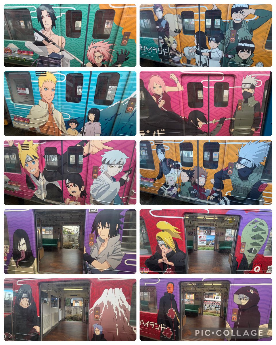 kerolimu's tweet image. 富士急行線の「NARUTO×BORUTO トレイン！！！
あれ？？推しの自来也先生が載ってない🤣