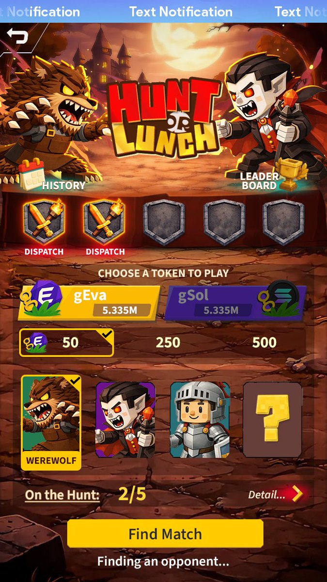 ⚔️Hunt or Launch

This is one of the mini-games that will be introduced in Powday in the near future.

A battle between three races: 
🧛Vampires 
🐺Werewolves 
🫅Humans.

Players will send out their armies. Will they return victorious or end up as lunch? Which race will become