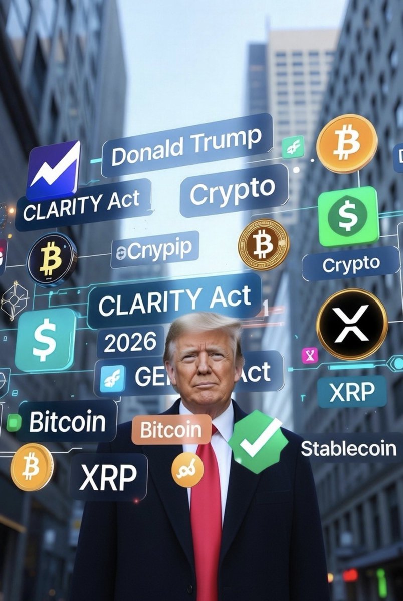 🚨정보🚨 2026년 미국 암호화폐 포함관련 법안 통과 예정 및 요약 했습니다.👀 참고 1. CLARITY Act (Digital  Asset Market Clarity Act of 2025) - 하원 2025년 7월 통과 (294-134, 초당적 지지) - 핵심: