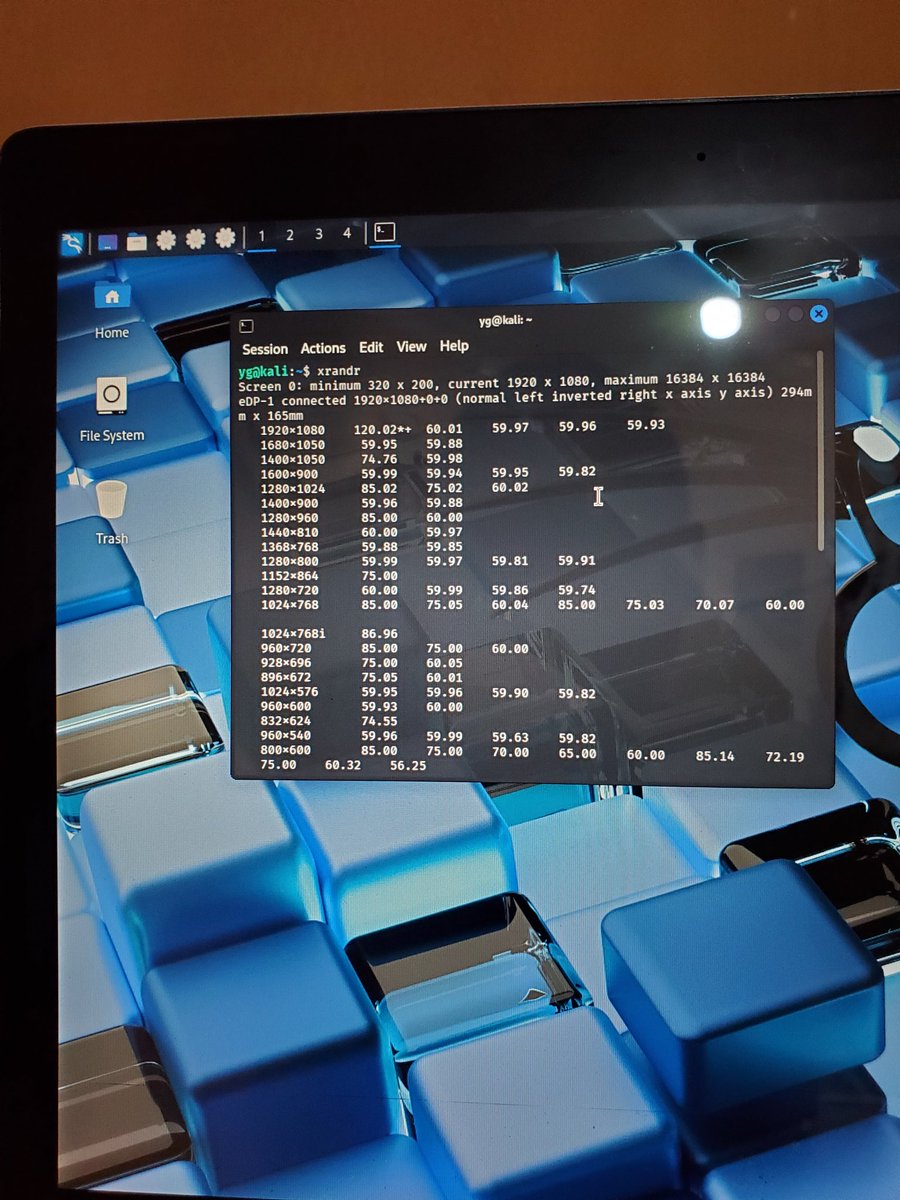 Tabo1290225's tweet photo. Kali Linux GUI issues on Intel graphics.

nomodeset fixes boot but kills resolution quality — not an option.

Any suggestions from those who’ve dealt with this combo?
#LinuxCommunity #KaliLinux #XFCE #Xorg #IntelGraphics https://t.co/Qswf8vYhya