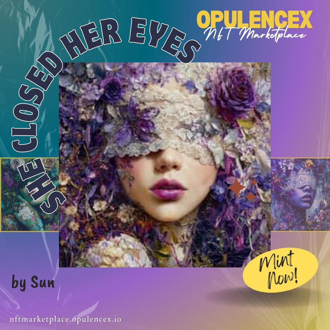 ✨ She Closed Her Eyes — a striking collection by <a href="/NftSunage/">Sun (sunage.eth) She/her.</a>.

An ongoing series of portraits capturing moments when looking becomes unbearable. In that instant, lace draws across the eyes, hiding grief, rage, betrayal, and silence beneath a blindfold, letting emotions grow in