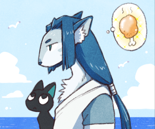 小黒とかろしゃ擬獣化2次絵とか 