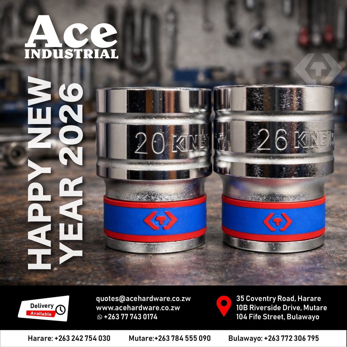 AceHardwarezim's tweet photo. New year. New jobs. Same trusted tools.

Start 2026 strong with Ace Hardware Zimbabwe. 🔧

#AceHardwareZim #BuiltForWork #2026Ready https://t.co/SPHHZ3r1zp