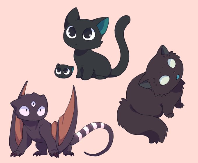 小黒とかろしゃ擬獣化2次絵とか 