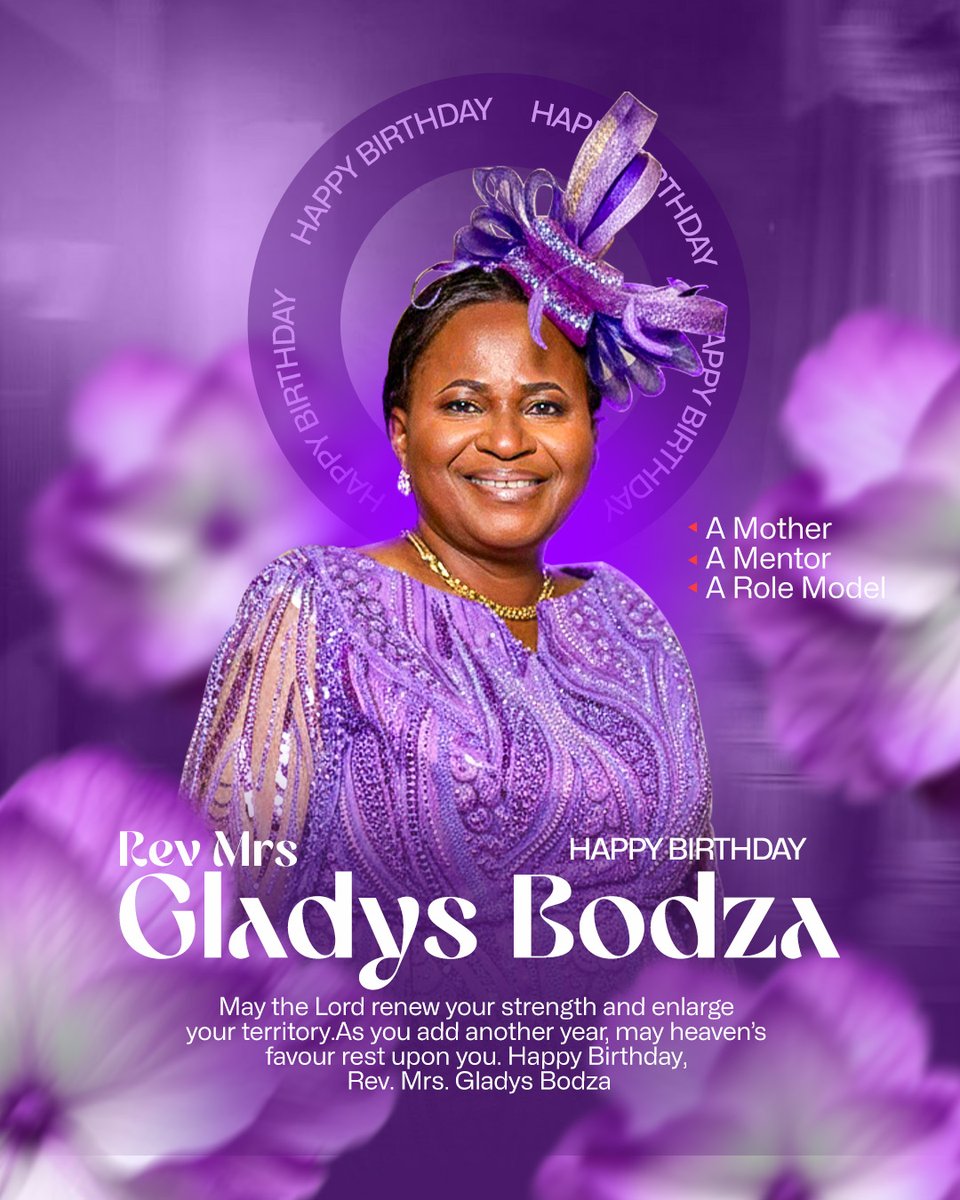 _designbits's tweet photo. Happy Birthday to our amazing Rev Mrs Gladays Bodza ❤️ Wishing her a year of joy, love, and God's overflowing blessings  #DeliveranceAG #BirthdayBlessings #Leadership #Birthdaydesign #flyerdesign https://t.co/l4kdyU4d21