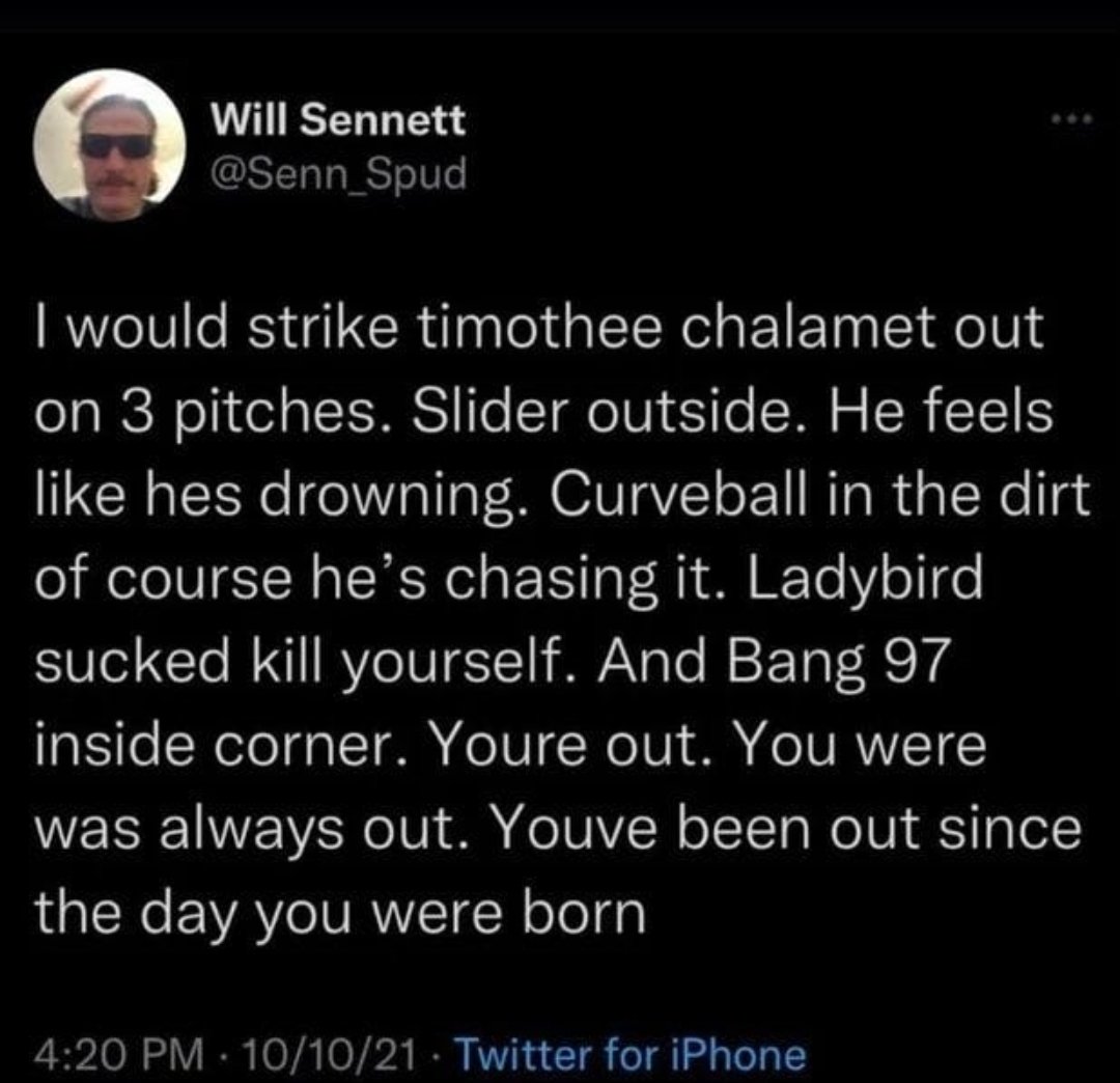 Timothee agreed to do Marty Supreme entirely to try and disprove this tweet