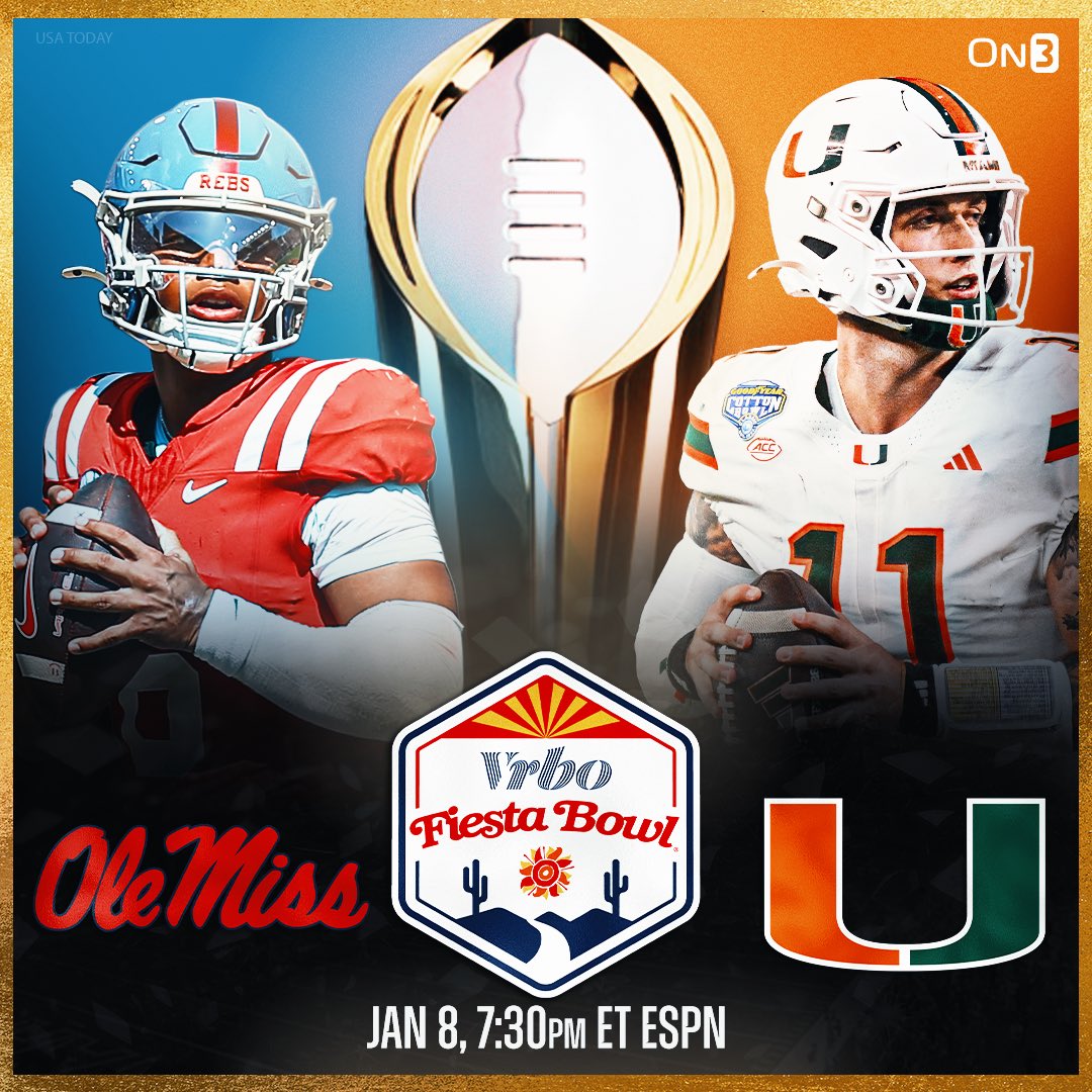 Ole Miss stuns Georgia to advance to the Fiesta Bowl vs. Miami🔥

Who you got?🤔

on3.com/news/college-f…