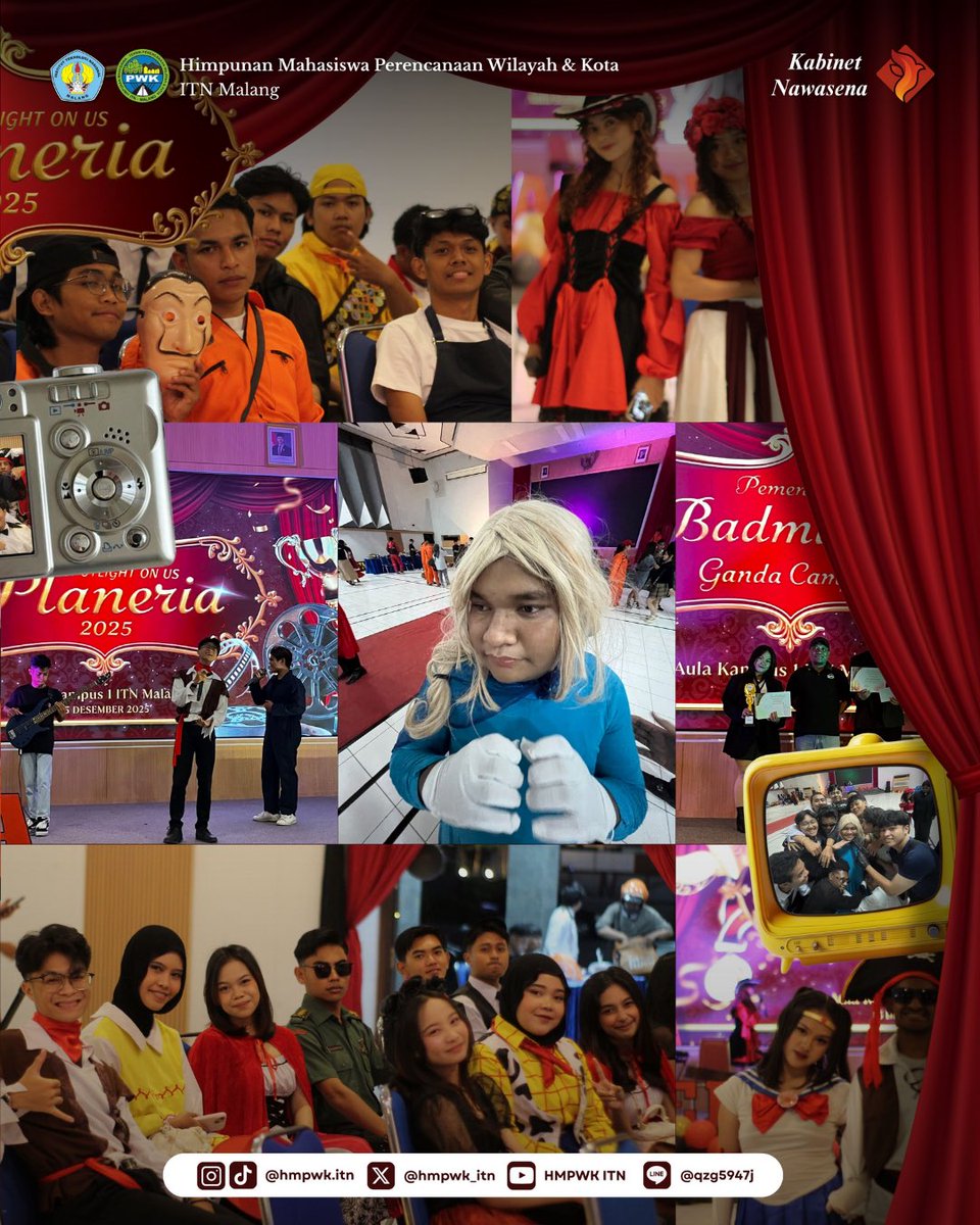 📸 Recap Planeria 2025 🎥

Planeria menjadi penutup rangkaian kegiatan. Tiap angkatan menampilkan kreativitas, mulai dari pembagian hadiah FamDay hingga parade costume movie character di red carpet. Malam ini membuktikan bahwa kebersamaan selalu bisa bersinar.

#KabinetNawasena