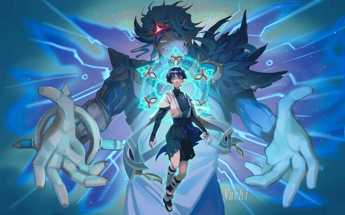 acabo 2025 y mi ultimo dibujo mis padres
#GenshinImpact #wanderer #dottore #dottoscara