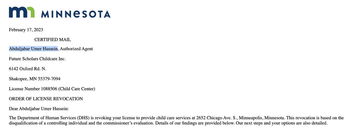 We need to talk about how one of the ring leaders of the Feeding our Future fraud, Abduljabar Umer Hussein who was just convicted, used to operate a daycare. Bro, this is getting out of hand.