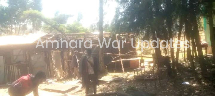 AmharaWarUpdate's tweet image. ⚡️Civilian casualties reported on December 30th after regime forces carried out a drone strike targeting Boynku Primary School in Washera Kebele, Gonji-Qolela Woreda (📍North Gojjam Zone, Amhara Region, Ethiopia), causing significant damage to school infrastructure.…