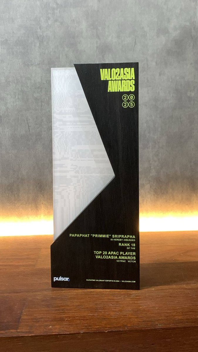 VALO2ASIA's tweet photo. Everyone selected for a VALO2ASIA Awards 2025 category will get a custom plaque featuring their full name, IGN, and category. 

Plaques, currently in production, will be shipped, or handed out in person at events we attend.

#TheVALO2ASIAAwards is brought to you by @PulsarGears https://t.co/3gNwv2qvFY