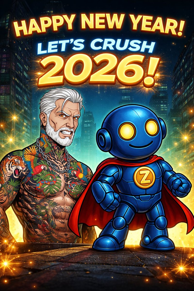 cryptograndpa01's tweet photo. HAPPY NEW YEAR 🎉
Let’s crush 2026 together.
New goals. New energy. Same heart.
Ziggy’s locked in. InkFam’s ready.
🖤 BUILT IN LOVE. FORGED IN REALITY. 🖤
#HappyNewYear #2026 #InkFam #Ziggy #RealityInk #LetsCrushIt https://t.co/oogUWBkK8p