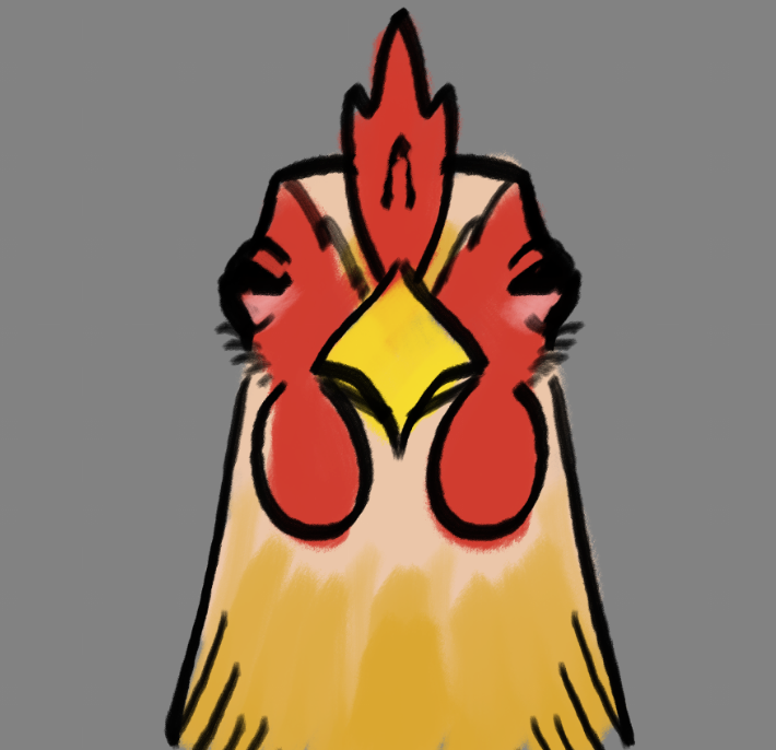 badrechicken's tweet image. i like when chickens do this silly squint