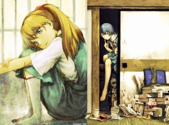EvangelionShots's tweet image. Evangelion art by Yoshitoshi Abe