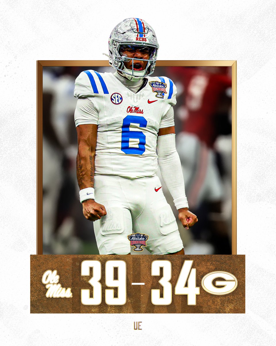 Ole Miss Beats Georgia in the Sugar Bowl

#CFBPlayoff X #SugarBowl