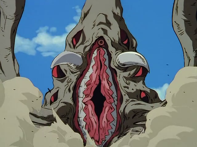 Sivsarcast's tweet photo. I'm watching #BlueGender and WHY ARE THEIR MOUTHS SHAPED LIKE THAT?! It's supposed to be a gritty violent anime about fighting space bugs! https://t.co/0S1IsOFhIJ