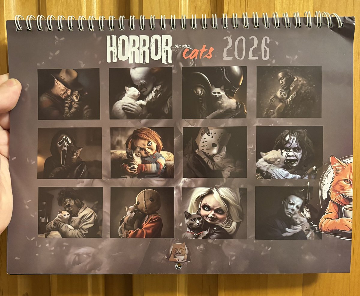 Starting the New Year with my very first cat calendar. 🙀 #HorrorMovies
