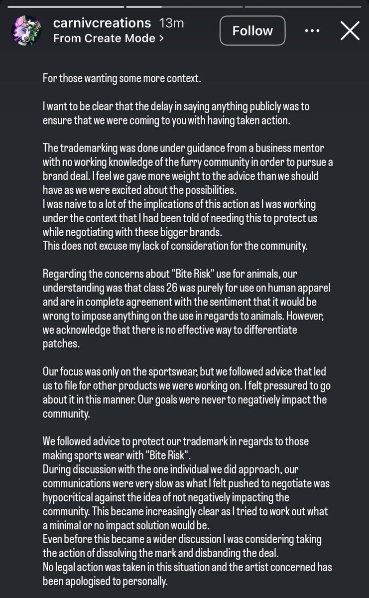 NU_M00N's tweet image. Quick update on this; they are dissolving the trademark and provided an explanation! 🫡