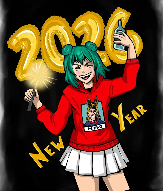 Espero se la hayan pasado chido en estás fiestas ojalá este sea el año de muchos de ustedes y gracias por estar aquí y apoyar este pequeño canal.  Gracias a nefer por el dibujo está bien chido.