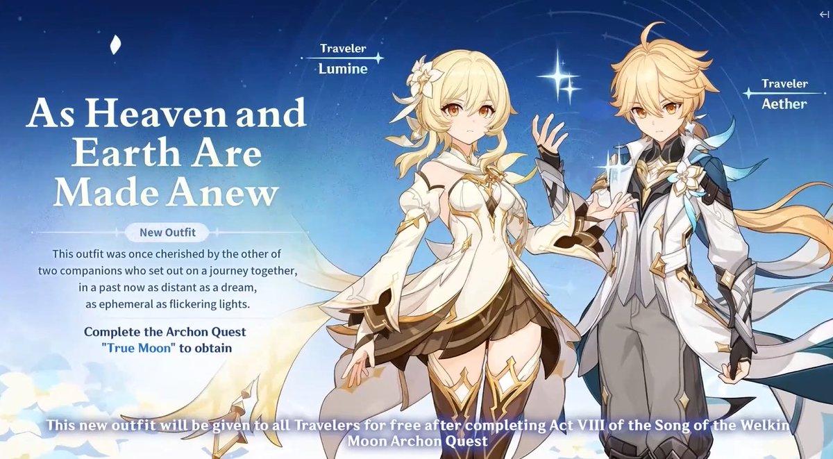 genshinmains_'s tweet image. New outfits for the traveller #Lumine and #Aether 

#Nodkrai #原神📷#Genshinlmpact