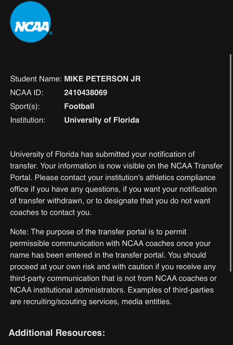 Mike Peterson JR tweet media