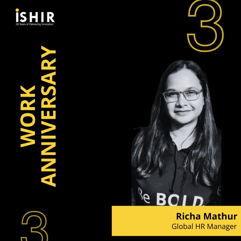 🎉 Celebrating Richa Mathur's 3-Year Work Anniversary at ISHIR! 🎉
Richa, your dedication, creativity &amp; passion have been incredible these past 3 years. You've made a huge impact on our team and driven real innovation! 🌟
#WorkAnniversary #TeamAppreciation #CompanyCulture