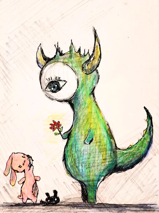 一つ目怪獣 #絵柄が好みって人がいればいいなぁ