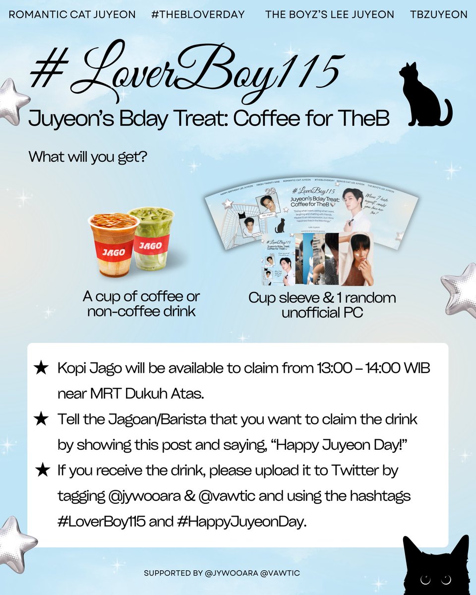 jywooara's tweet image. #LoverBoy115
Juyeon's Bday Treat: Coffee for TheB by @jywooara &amp;amp; @vawtic 

'𝐼𝑓 𝑦𝑜𝑢 ℎ𝑎𝑡𝑒 𝑦𝑜𝑢𝑟𝑠𝑒𝑙𝑓, 𝐼 𝑐𝑎𝑛 𝑠𝑡𝑖𝑙𝑙 𝑙𝑜𝑣𝑒 𝑦𝑜𝑢'

📍Near MRT Dukuh Atas, Jakarta
📆 Friday, 16 January 2026
🕑 13:00 - 14:00 WIB

Limited quantity‼️

#JUYEON #주연 #더보이즈