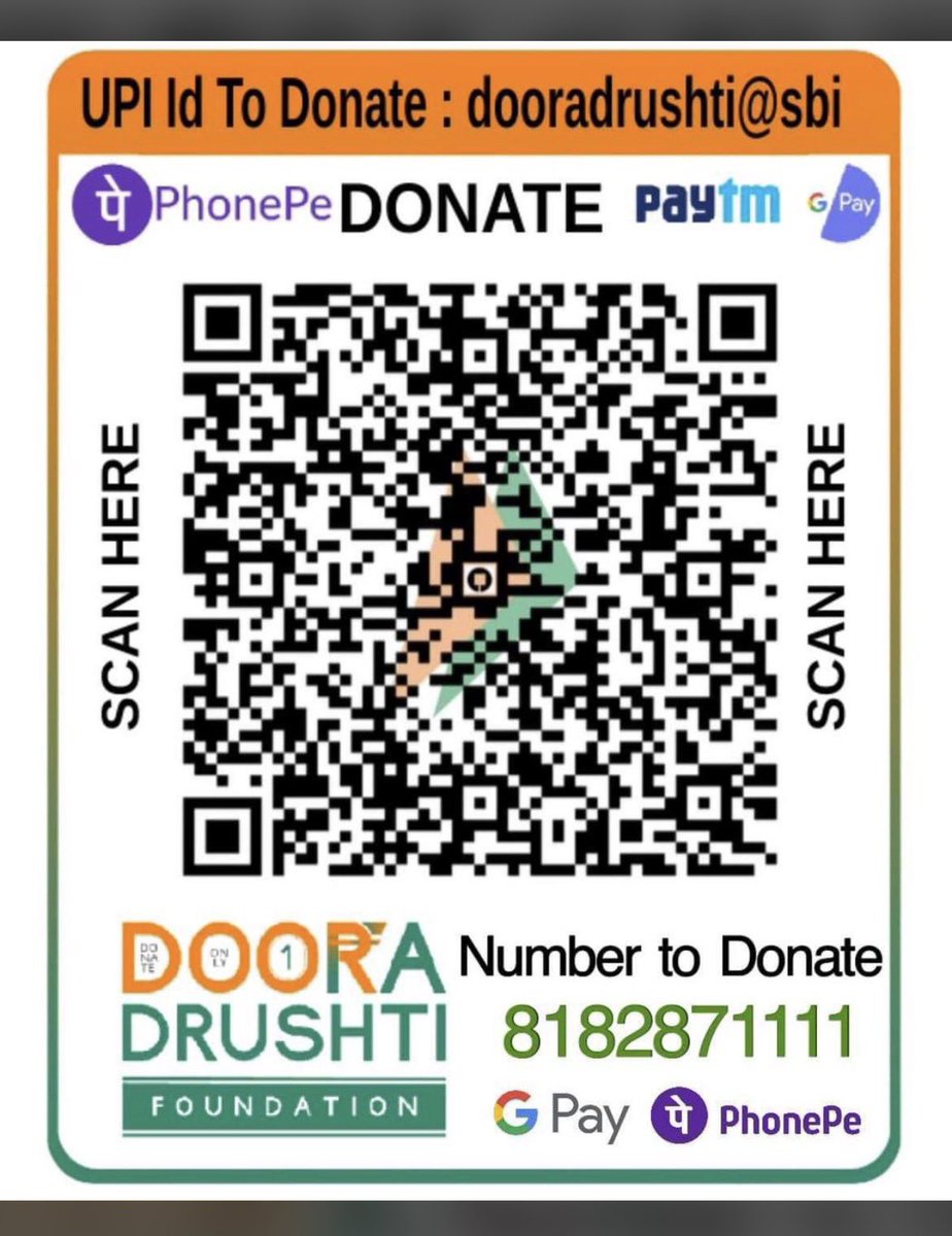 Folks,

If you’re eager to donate but hesitant about where your help will truly make a difference in today’s world, you can confidently support <a href="/dooradrushti/">Dooradrushti Foundation</a>

I’ve personally known and followed this initiative for the past 4 years.

If possible, consider donating just ₹1 every