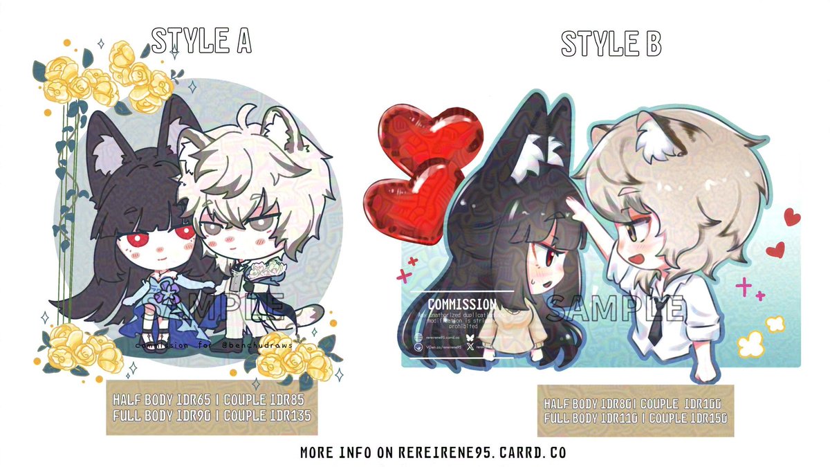 rereirene95's tweet image. [❤️ and 🔁 are appreciated]
✨OPEN COMMISSION✨

Opening commission for local and International, the price below applied for local only. Check my VGen for international citizen!
🐟🐟