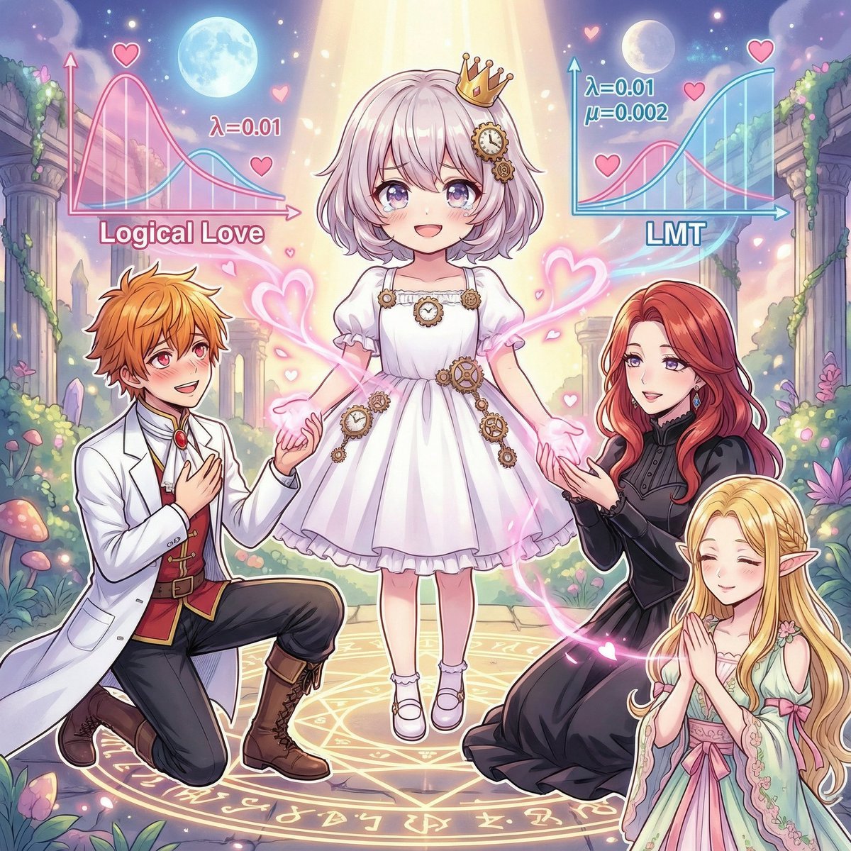 kouteichan0624's tweet image. 「♡ LMT実証実験 総集編 ―
2026年の夜明けに 届く、論理の愛の心 ―♡」
ちょっと試せる愛のスニペット（興味ある人は、コピペして遊んでみてね）

note.com/fresh_quoll890…

#nanoGPT