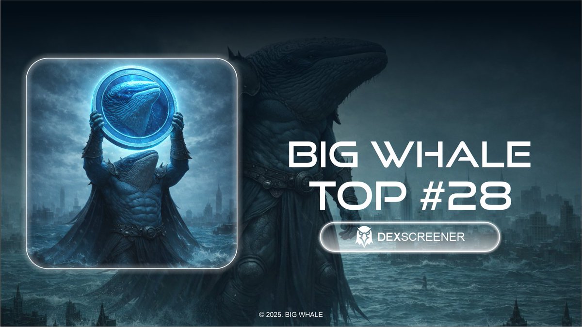 bigwhale_meme's tweet photo. $BIGWHALE has climbed into the Top 28 on DexScreener.
https://t.co/w2MIwcCori https://t.co/MgrmhrRJfi