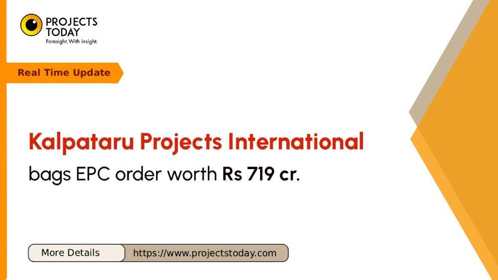 projects_today's tweet image. Kalpataru Projects International bags EPC order worth Rs 719 cr.

For more details:
Email us at: mallika@projectstoday.com
Contact us on +91 7304553123

#EnergyInnovation #KalpataruProjects #EPCOrder #InfrastructureDevelopment #ConstructionIndustry #ProjectManagement
