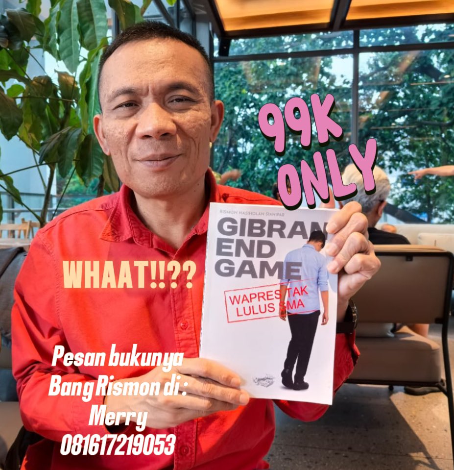 Demi perjuangan, ayo pesan buku pak <a href="/SianiparRismon/">Rismon Hasiholan Sianipar</a> tentang kasus ijazah Gibran.