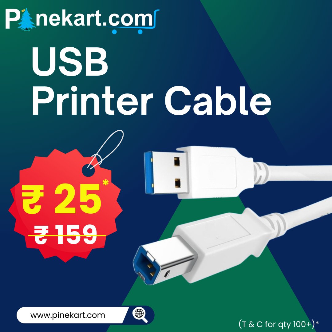 PineKart's tweet image. Reliable USB Printer Cable – Limited Time Deal
Click to buy now - pinekart.com/products/champ…

#USBPrinterCable
#PrinterCable
#PrintingEssentials
#OfficeAccessories
#ComputerAccessories
#TechDeals
#BudgetTech
#DailyTech
#WorkFromHomeSetup
#OfficeSetup
#ElectronicsDeals