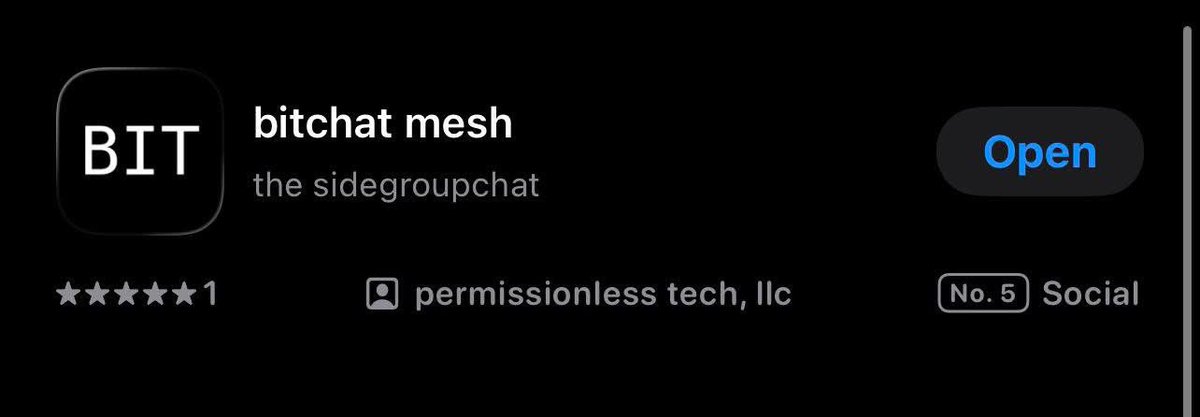 DAILY REMINDER TO DOWNLOAD BITCHAT FROM APP STORES OR SHARE THE APP WITH COMRADES WHO DON'T HAVE IT YET. WE SHALL USE IT FOR COMMUNICATION IN CASE THE REGIME DISABLES INTERNET AHEAD OF THE #ProtestVote2026.