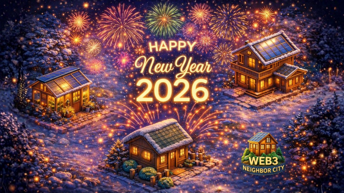 WNC_Lab's tweet image. ✨ Happy New Year 2026, Neighbors ✨

New Frens. New goals. New opportunities.

As we step into 2026, let’s keep building, grinding, and growing the city together. 🚀🏡

May this year bring higher gains, stronger networks, and nonstop progress for every Neighbor.

Let’s make 2026…