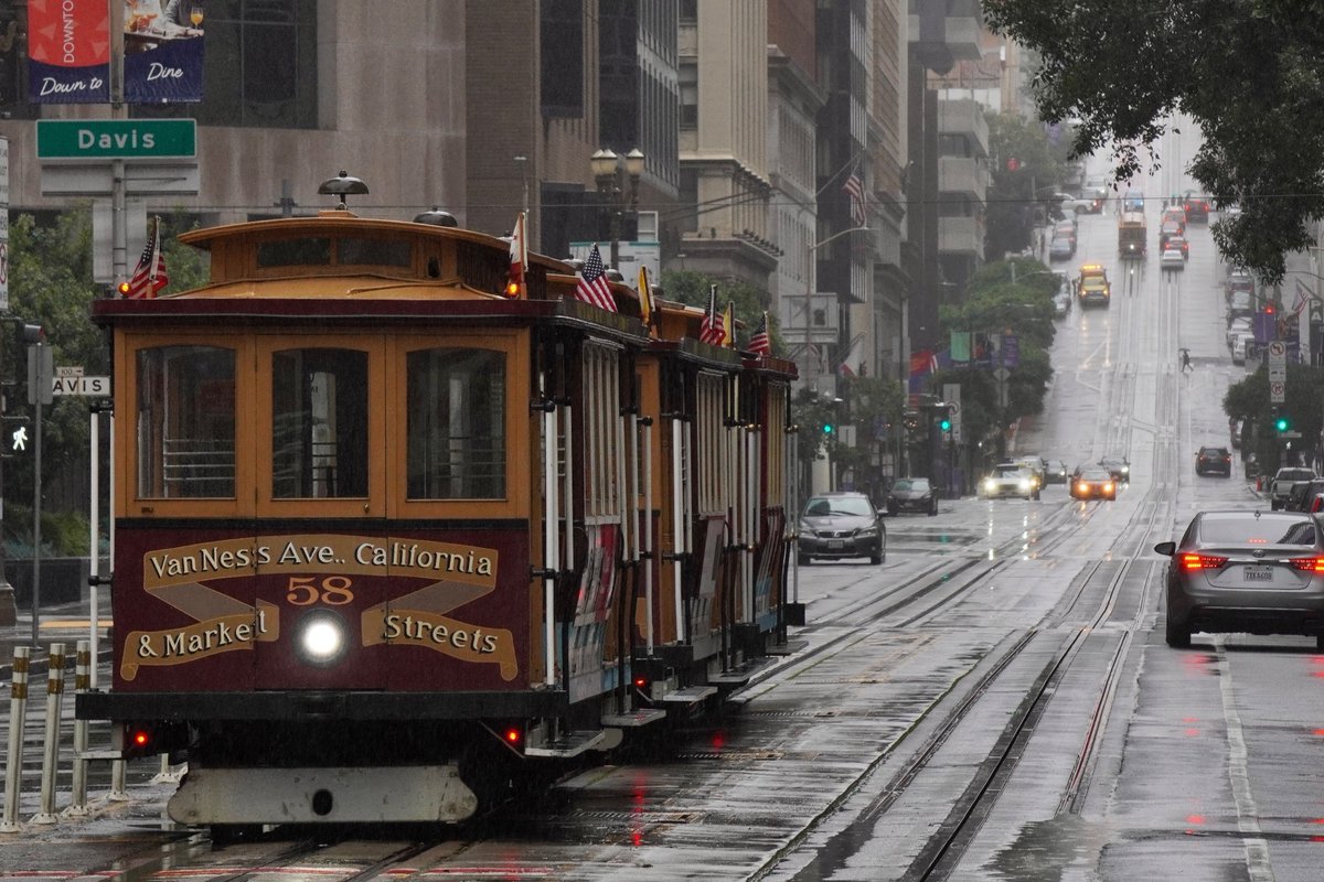 サンフランシスコケーブルカーオルゴール オルゴール サンフランシスコの坂を上る からくりケーブルカー
