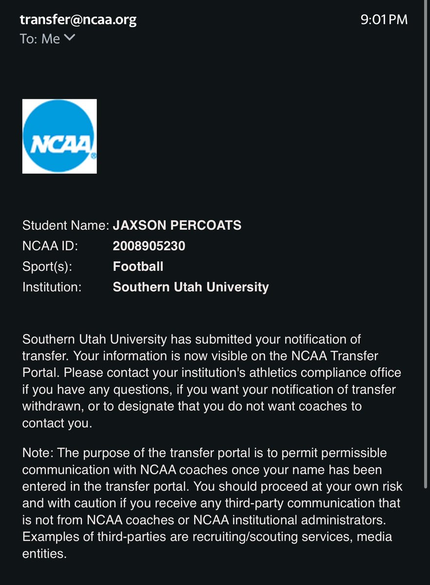 JPercoats's tweet image. Officially in the Portal ‼️
Southern Utah Transfer RB 
5’11 200 
Practice Tape and Special Teams ✅ 
Come Get Me ‼️