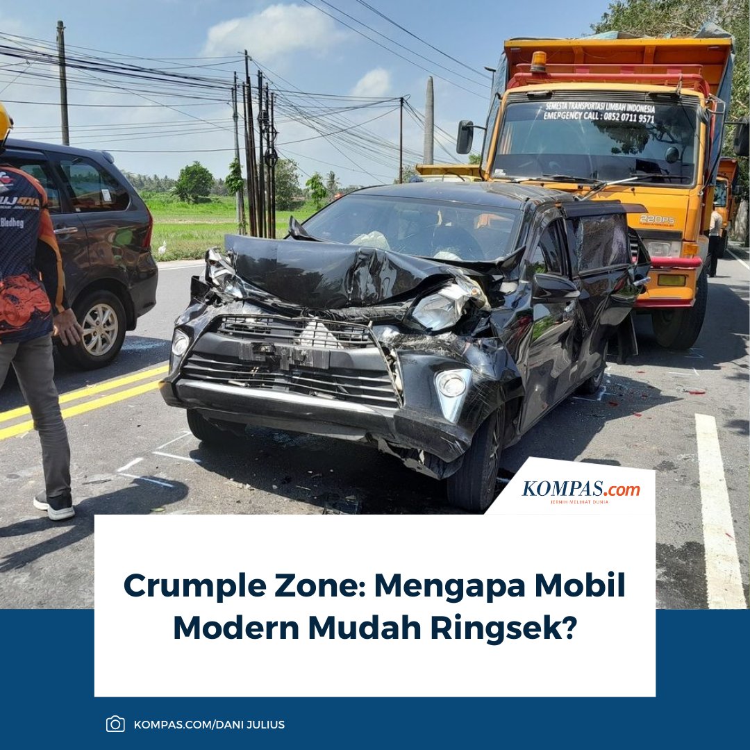 kompascom's tweet photo. Mobil zaman sekarang mudah ringsek saat tabrakan, berbeda dengan mobil tua yang bodinya terlihat lebih kokoh.
Baca Selengkapnya 👇🏻
https://t.co/kaqY5ynJ6a
~NA #CrumpleZone #KeselamatanMobil https://t.co/2NRLBDh1DY