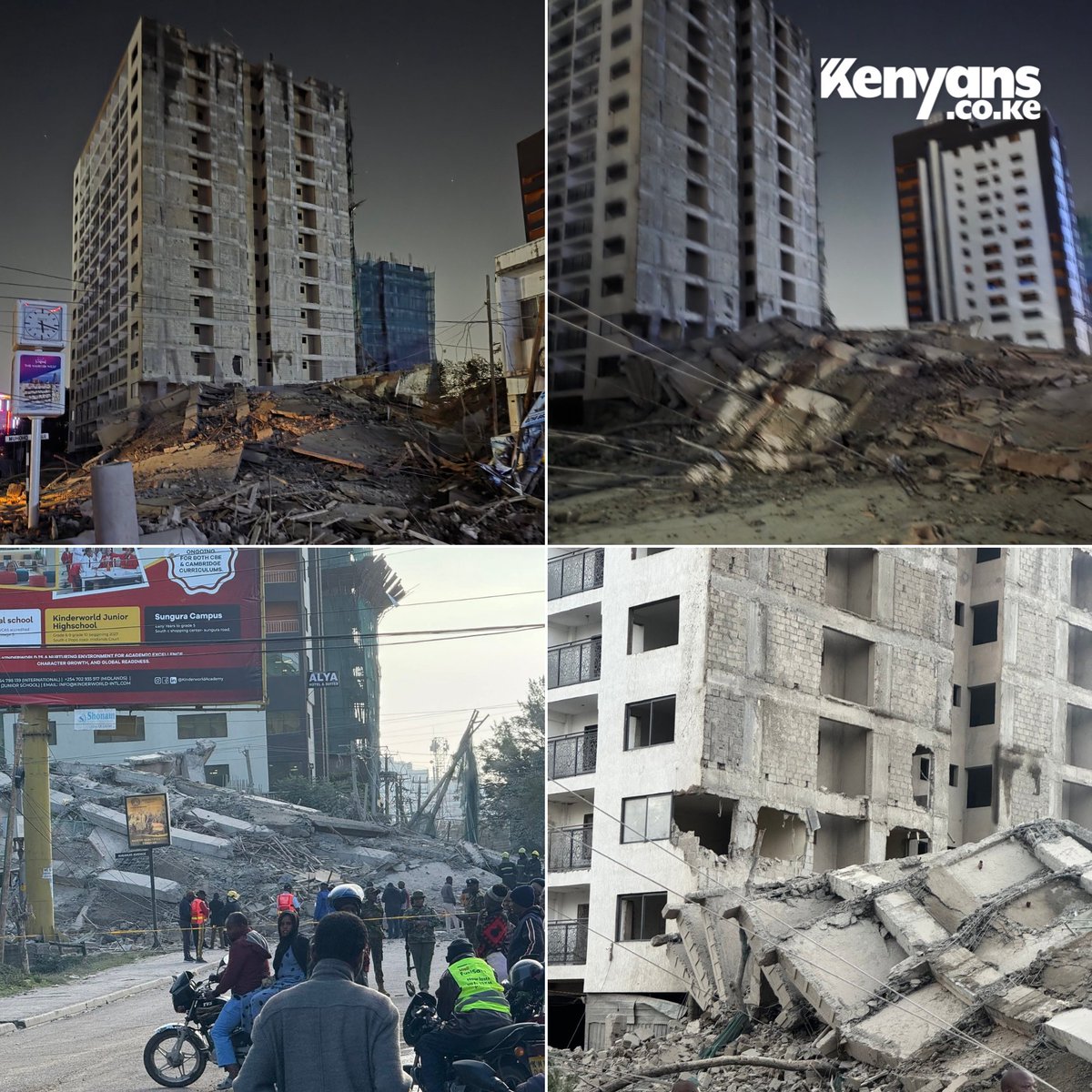 Kenyans's tweet image. 16-storey building under construction collapses in South C