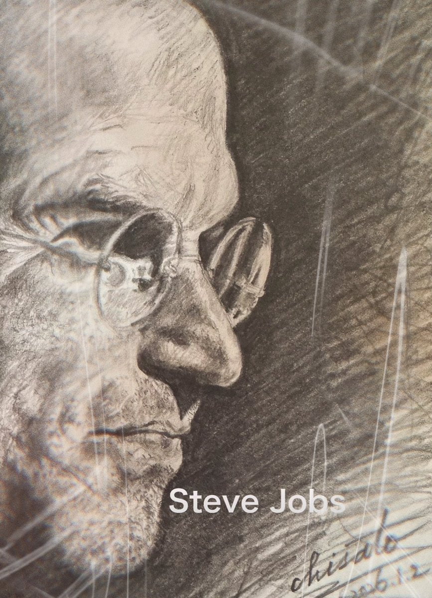 久しぶりのデッサン✏️。。。 渾身のSteve Jobsいかがでしょう