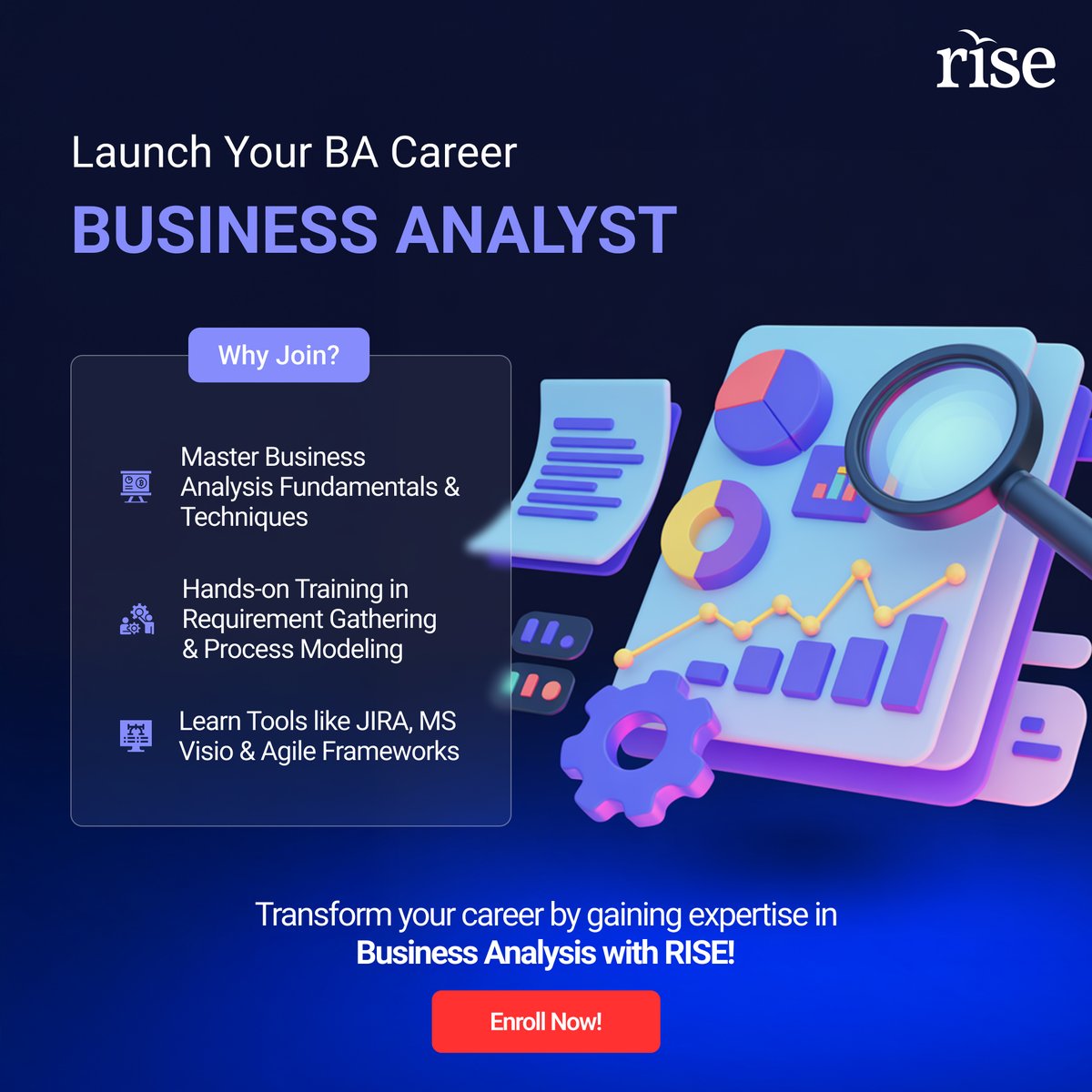 Launch your Business Analyst career with RISE today!

Learn More: learnatrise.in/courses/busine…

#Career2026 #FutureSkills #BusinessAnalysis #RISE