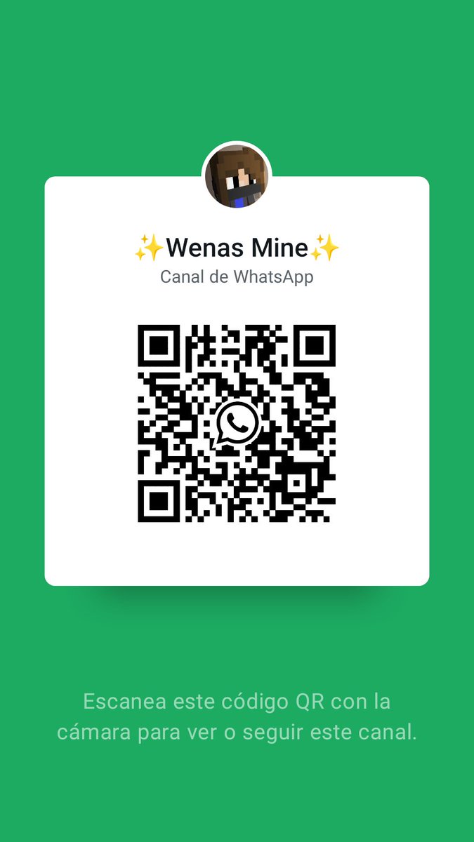Bueno a los que deseen unirse abrí un canal de WhatsApp jsjs