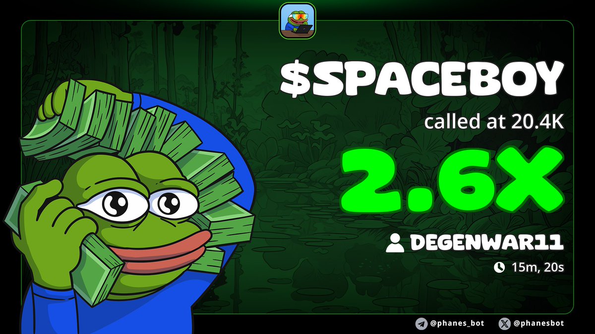 DegenWar01's tweet photo. 2x pump on my alpha call on #SPACEBOY

CA>> 
3JTbfyB8gDhsAVr1KzHUVuD15dgH9VGUb4L5Xf8zpump
#memecoin #solana #Degen https://t.co/7CiUIIA3XR