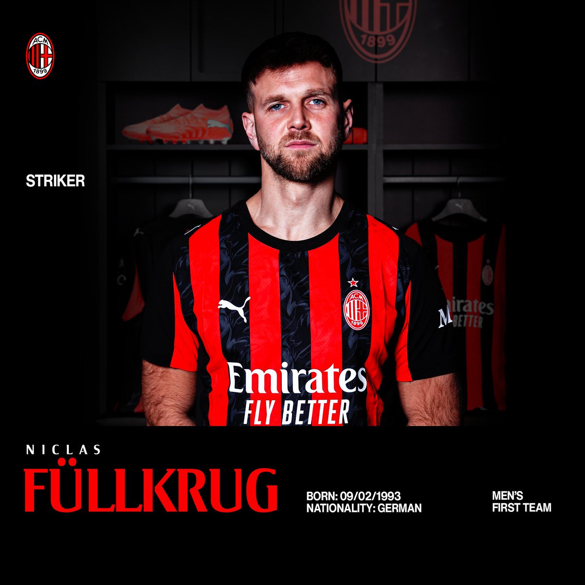 acmilan's tweet photo. Adding a spearhead to our frontline 🎯

#WelcomeFüllkrug
