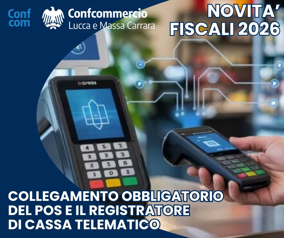 ConfcomLUMS's tweet image. 🖥️💳𝗖𝗢𝗟𝗟𝗘𝗚𝗔𝗠𝗘𝗡𝗧𝗢 𝗢𝗕𝗕𝗟𝗜𝗚𝗔𝗧𝗢𝗥𝗜𝗢 𝗣𝗢𝗦-𝗥𝗘𝗚𝗜𝗦𝗧𝗥𝗔𝗧𝗢𝗥𝗘 𝗧𝗘𝗟𝗘𝗠𝗔𝗧𝗜𝗖𝗢 𝗗𝗔𝗟 𝟭 𝗚𝗘𝗡𝗡𝗔𝗜𝗢 𝟮𝟬𝟮𝟲

🔗Ecco come “abbinare” registratori di cassa e Pos. 

Clicca qui per info: tinyurl.com/POSRegistrator…