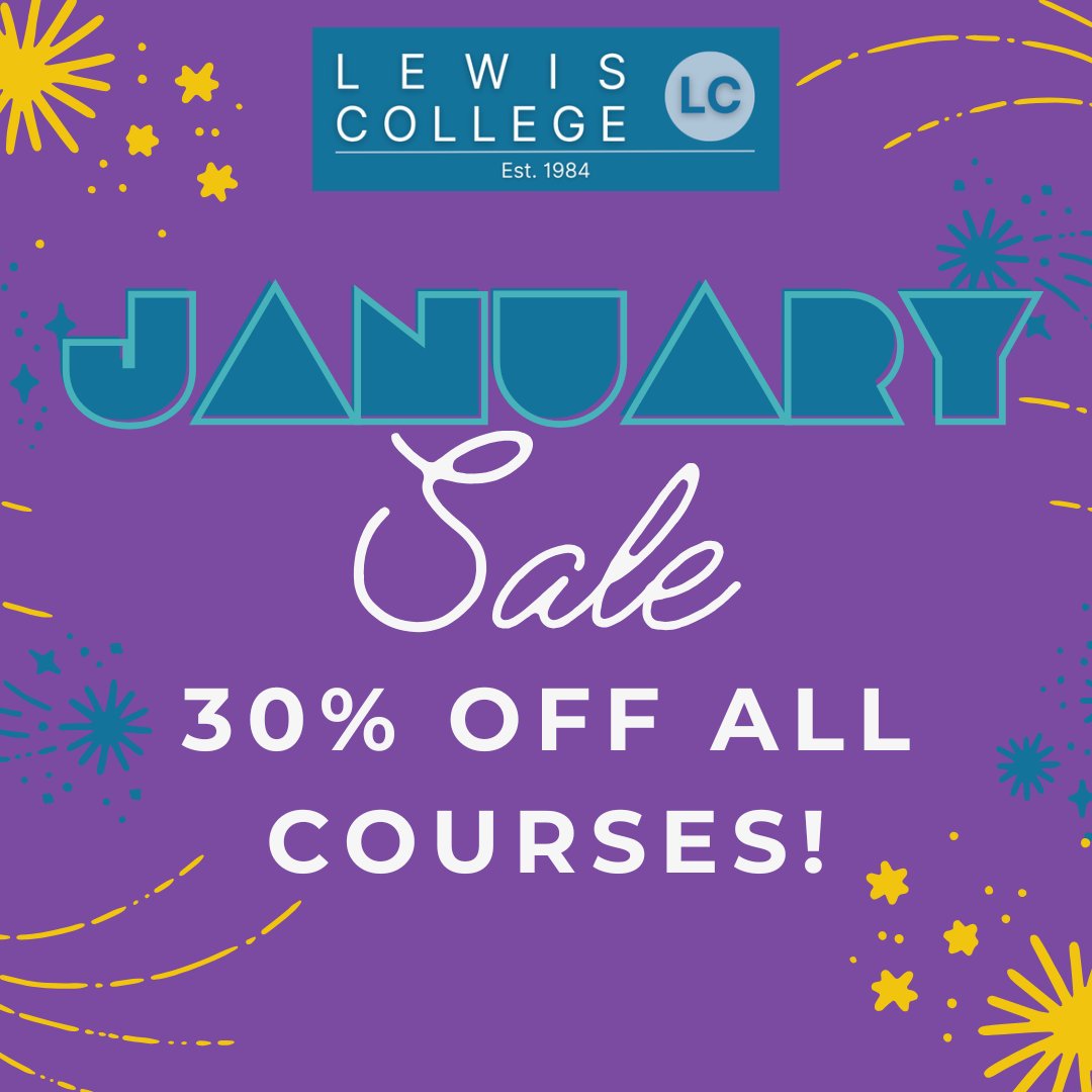 High-performing businesses thrive on efficient teams, not just strategies! 🚀 

This January, invest in your talent with 30% off all courses at Lewis College. Upskill your staff for PA &amp; management roles! 

👉 Visit our course pages or DM us to create a training plan.