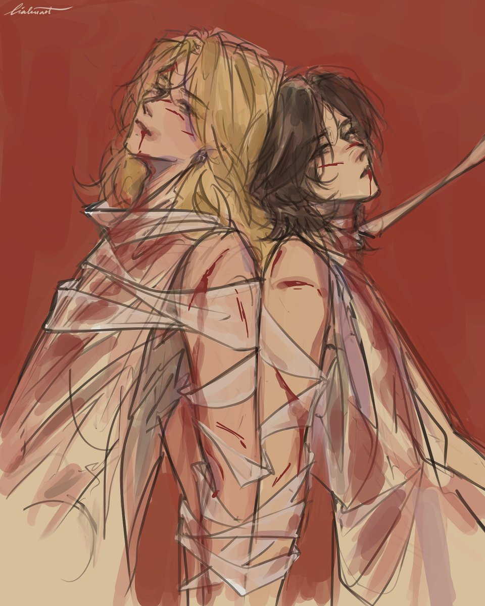 liakuart's tweet photo. drawing this in the living room and my mom said it's a torture. yes mom, it is❤️ #jooyeon #junhan #junjoo #xdinaryheroes #fanart https://t.co/W89b8ijRcV